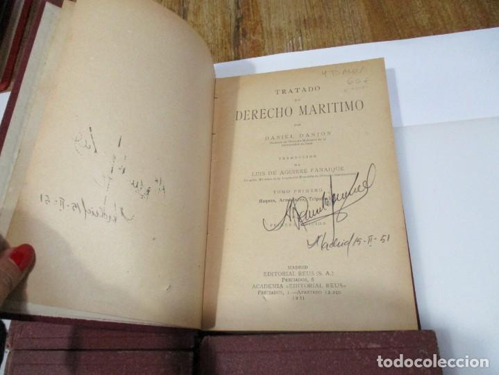 Libros antiguos: DANIEL DANJON Tratado de Derecho Mar&iacute;timo ( 4 Tomos) Q4207T - Foto 2