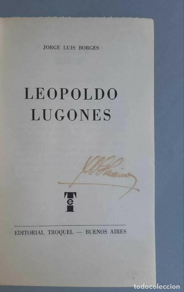 Libros antiguos: Jorge Luis Borges Leopoldo Lugones Primera edici&oacute;n - Foto 2