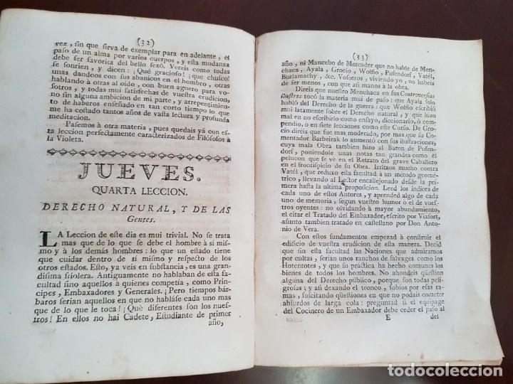 Libros antiguos: Los Eruditos a la Violeta, más Suplemento, más Poesías Líricas, más Óptica del Cortejo - (s.1790) - Foto 4 - 229106833