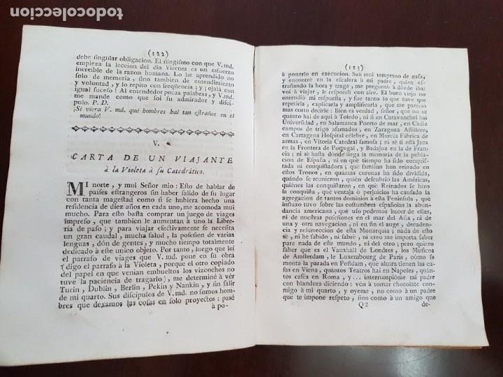Libros antiguos: Los Eruditos a la Violeta, más Suplemento, más Poesías Líricas, más Óptica del Cortejo - (s.1790) - Foto 10 - 229106833