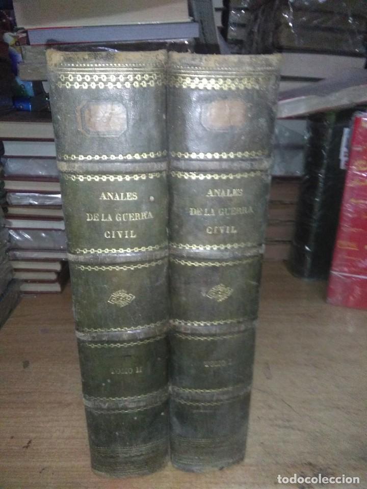 Livros antigos: Nicol&aacute;s M.Serrano/Melchor Pardo.Anales de la Guerra Civil(1868-1876).2 TOMOS.Montaner y Sim&oacute;n1875/76