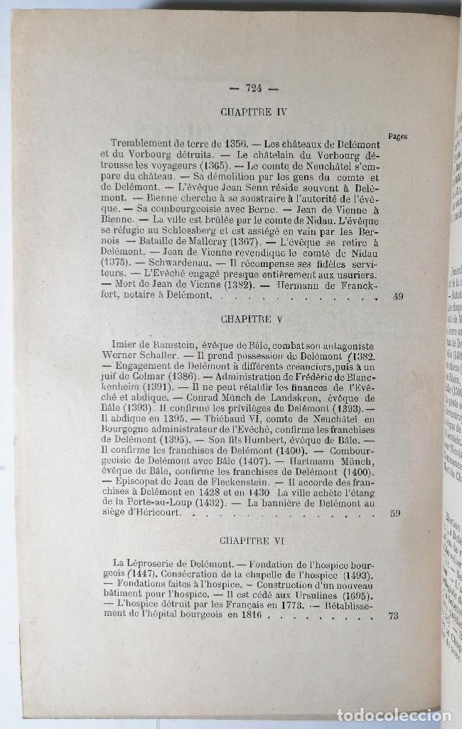 Libros antiguos: HISTOIRE DE LA VILLE DE DEL&Eacute;MONT. LABB&Eacute; A. DAUCOURT. 1900. - Foto 4