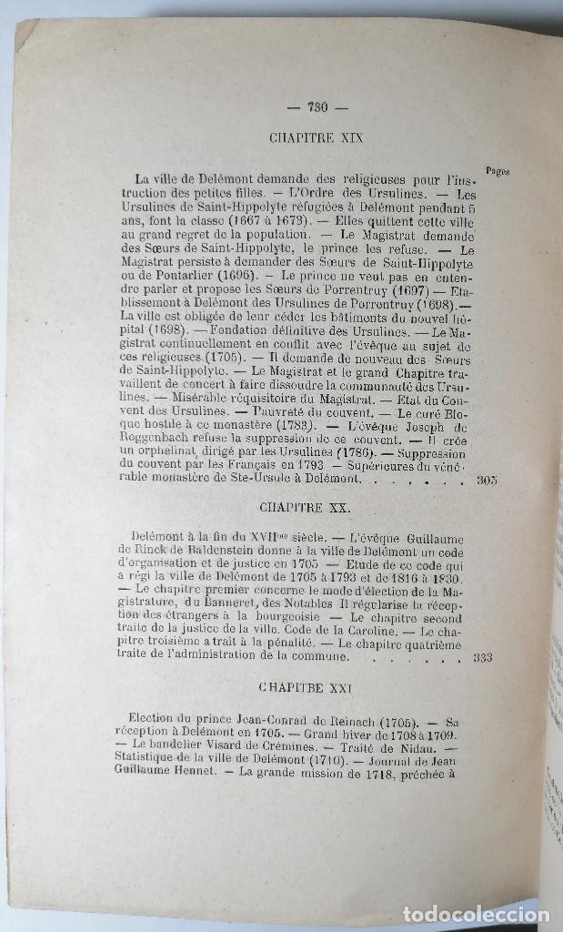 Libros antiguos: HISTOIRE DE LA VILLE DE DEL&Eacute;MONT. LABB&Eacute; A. DAUCOURT. 1900. - Foto 10