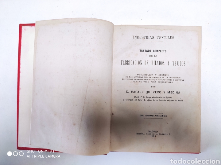 Libros antiguos: 1885. Hilados y tejidos. - Foto 2