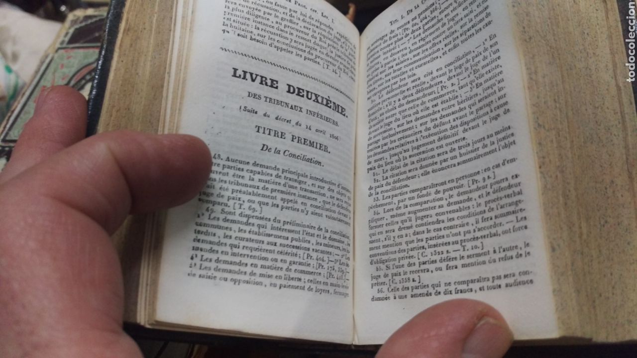 Libros antiguos: LES 5 CODES FRANCAIS EN MINIATURE edition Diamant. PARIS 1838 - Foto 9