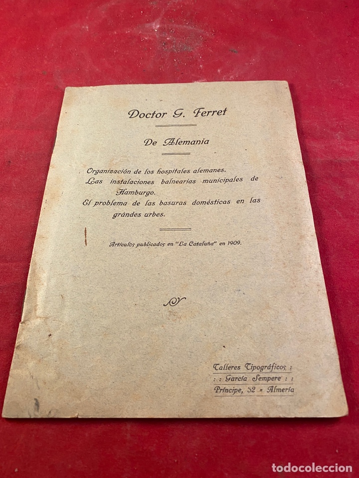 Livros antigos: Doctor G. Ferret De Alemania