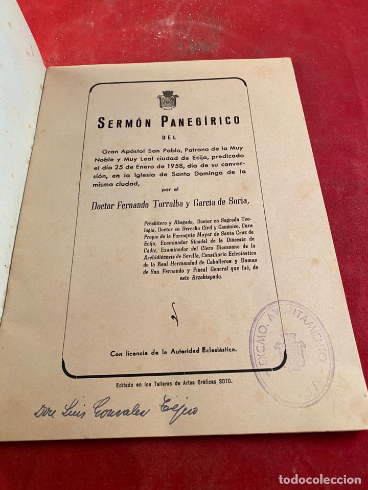 Libros antiguos: Serm&oacute;n panegirico ECIJA - Foto 2