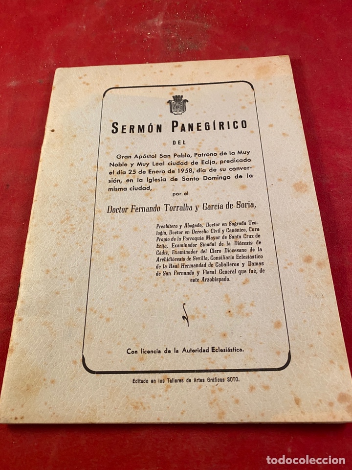 Libros antiguos: Serm&oacute;n panegirico ECIJA - Foto 1