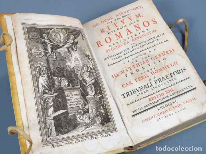Livros antigos: RITUUM QUI OLIM APUD ROMANOS OBTINUERUNT SUCCINCTA EXPLICATIO - GE. HENR. NIEUPOORT - 1767