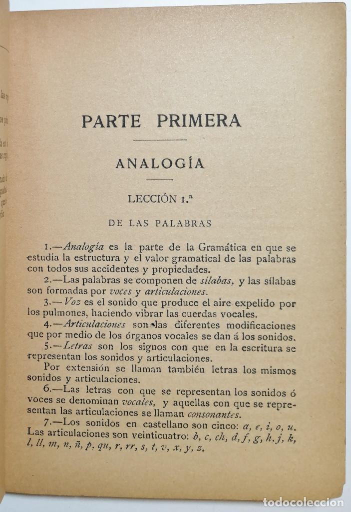 Libros antiguos: ELEMENTOS DE GRAM&Aacute;TICA CATELLANA. D. IRENEO GONZ&Aacute;LEZ Y HERN&Aacute;NDEZ. 1901. - Foto 3