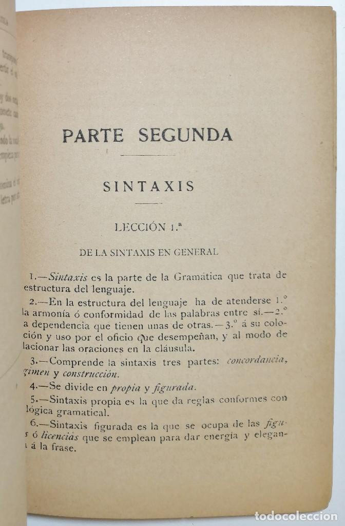Libros antiguos: ELEMENTOS DE GRAM&Aacute;TICA CATELLANA. D. IRENEO GONZ&Aacute;LEZ Y HERN&Aacute;NDEZ. 1901. - Foto 7