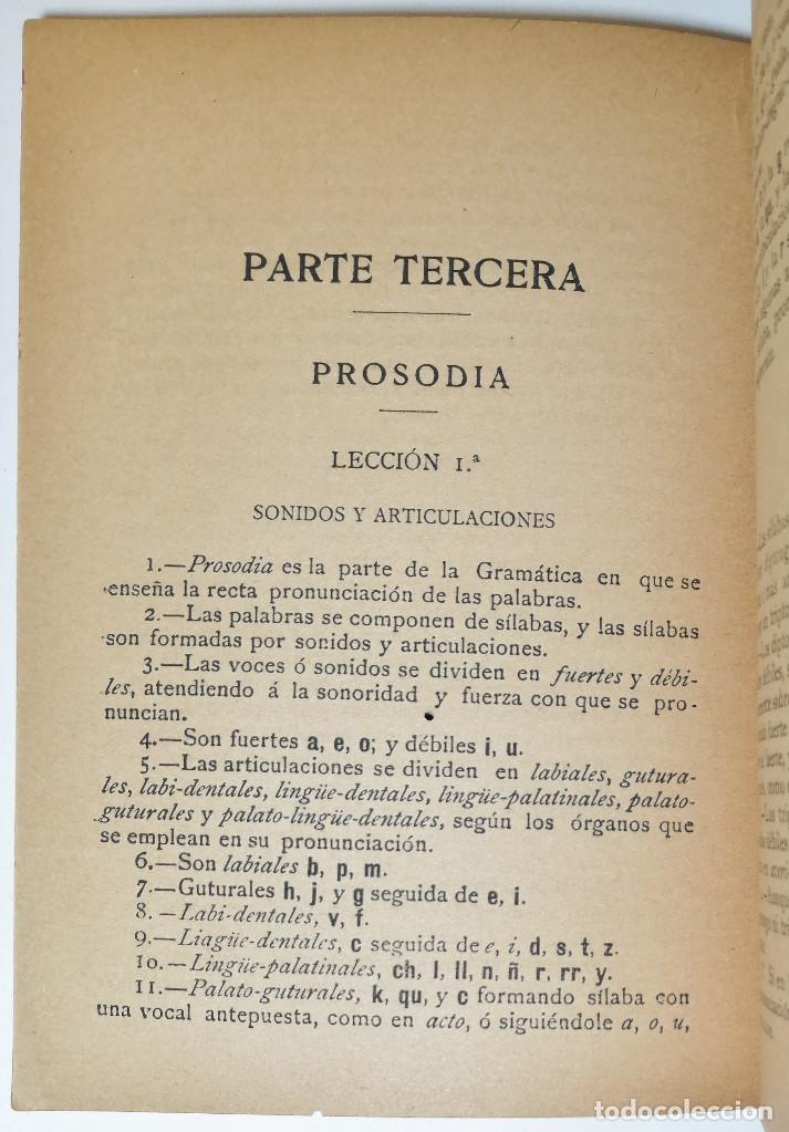 Libros antiguos: ELEMENTOS DE GRAM&Aacute;TICA CATELLANA. D. IRENEO GONZ&Aacute;LEZ Y HERN&Aacute;NDEZ. 1901. - Foto 8