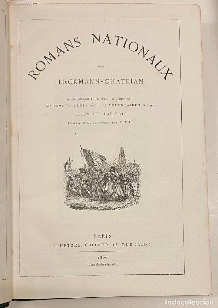 Libros antiguos: ROMANS NATIONAUX. ERCKMANN-CHATRIAN. 1866. - Foto 2