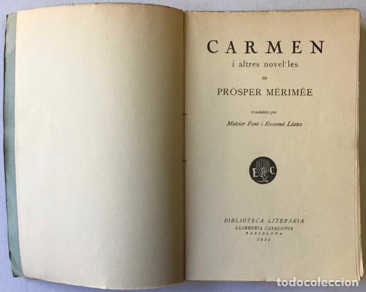 Libros antiguos: CARMEN. - M&Eacute;RIM&Eacute;E, Prosper. - Foto 2