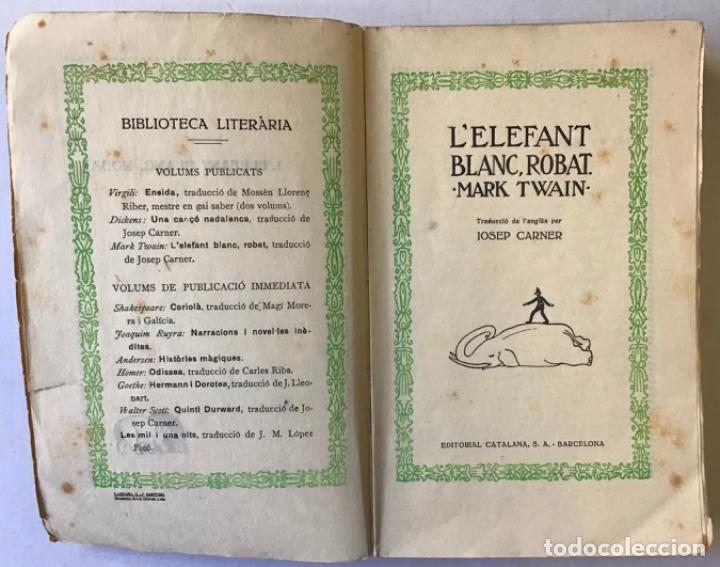 Libros antiguos: LELEFANT BLANC, ROBAT. - TWAIN, Mark. - Foto 2