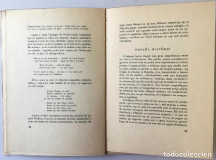 Libros antiguos: ENIGMES POPULARS. - AMADES, Joan. - Foto 3