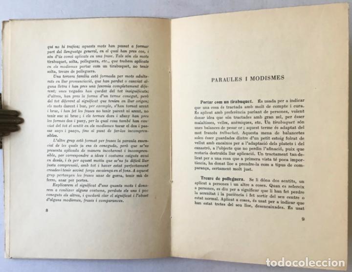 Libros antiguos: PARAULES I MODISMES. - AMADES, Joan. - Foto 3