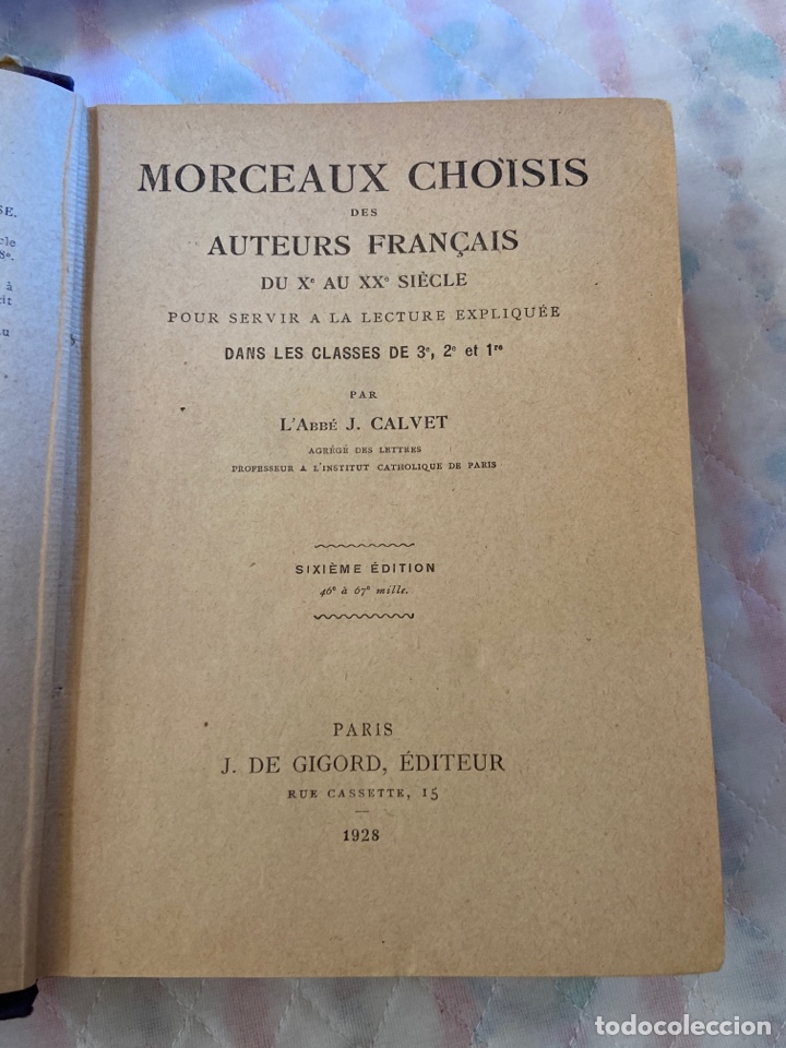 Libros antiguos: Morceaux choisis - Foto 2