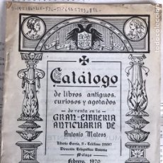 Libros antiguos: CATÁLOGO DE LIBROS ANTIGUOS Y MODERNOS. Lote 233125590