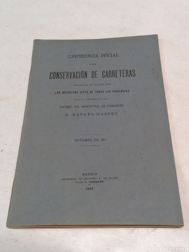 Libros antiguos: Conservaci&oacute;n de carreteras 1911 - Foto 1
