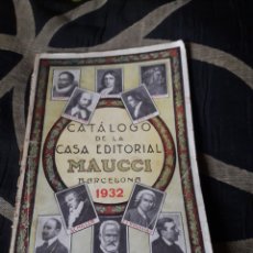 Libros antiguos: CATÁLOGO DE LA CASA EDITORIAL MANUCCI, BARCELONA, 1932