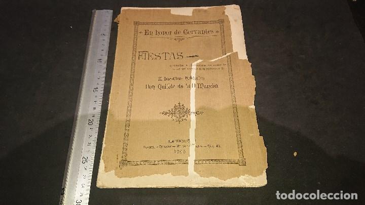 Old books: LIBRO ANTIGUO EN HONOR DE CERVANTES TEGUCIGALPA 1905 , FIESTAS CELEBRADAS EN HOND . LEER DESCRIPCION