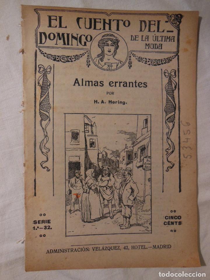 Libros antiguos: ALMAS ERRANTES. H.A. HERING. EL CUENTO DEL DOMINGO - Foto 1