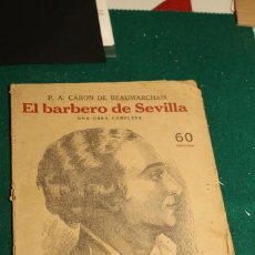 Libros antiguos: NOVELAS Y CUENTOS. EL BARBERO DE SEVILLA P.A CARON DE BEAUMARCHAIS VER FOTOS. Lote 235314140