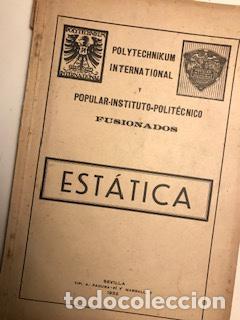 Libros antiguos: EST&Aacute;TICA, LIBRO T&Eacute;CNICO DE 1932 - Foto 1