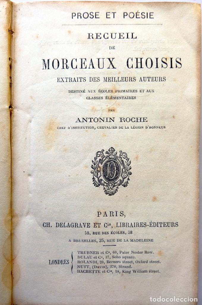 Old books: PROSE ET PO&Eacute;SIE. RECUEIL DE MORCEAUX CHOISIS. ANTONIN ROCHE