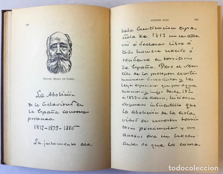 Libros antiguos: NUESTRA RAZA. LIBRO MANUSCRITO. DEDICADO. - Foto 4