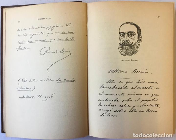 Libros antiguos: NUESTRA RAZA. LIBRO MANUSCRITO. DEDICADO. - Foto 5