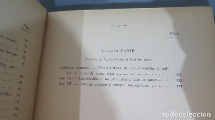 Libros antiguos: 1933.- FABRICACI&Oacute;N DEL CHOCOLATE. P. LUCCA - Foto 4