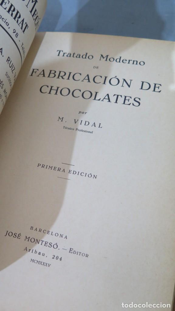 Libros antiguos: 1935.- FABRICACION DE CHOCOLATES. M. VIDAL - Foto 4