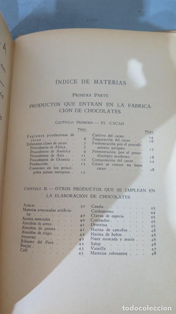 Libros antiguos: 1935.- FABRICACION DE CHOCOLATES. M. VIDAL - Foto 5