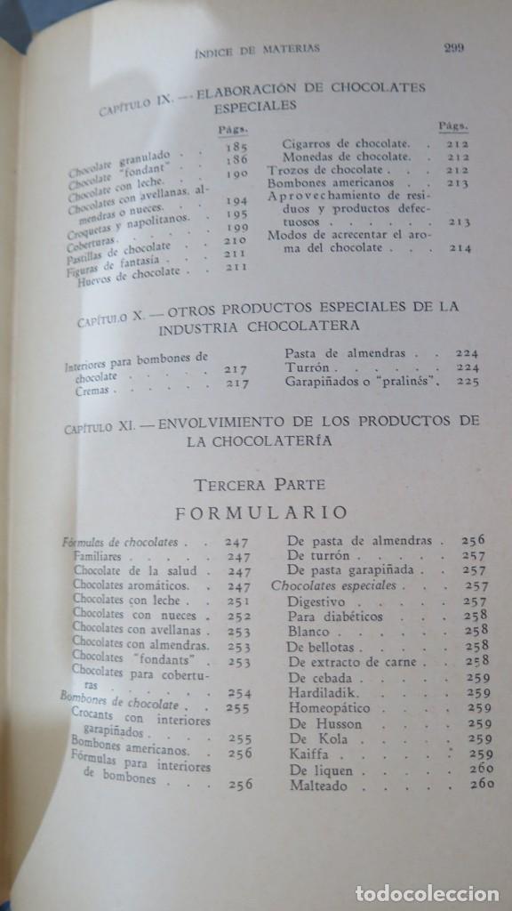 Libros antiguos: 1935.- FABRICACION DE CHOCOLATES. M. VIDAL - Foto 7