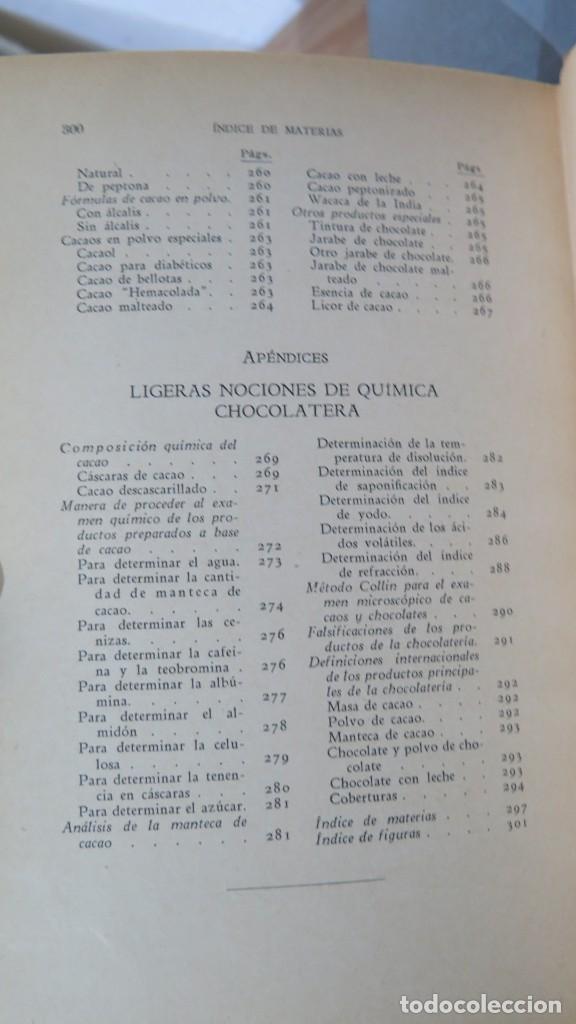 Libros antiguos: 1935.- FABRICACION DE CHOCOLATES. M. VIDAL - Foto 8