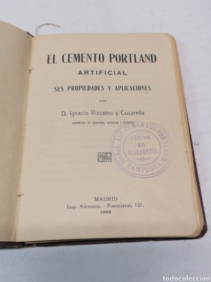 Libros antiguos: Cemento Portland - Foto 2