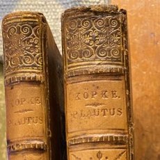 Libros antiguos: DOS LIBROS EN ALEMAN 1809 Y 1820 MARCUS ACCIUS PLAUTUS. Lote 240408095
