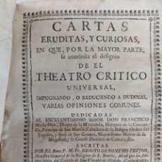 Libros antiguos: 1750 FRAY BENITO GERONIMO FEYJOO - CARTAS ERUDITAS Y CURIOSAS TOMO SEGUNDO ENCUADERNACION PERGAMINO. Lote 240451645
