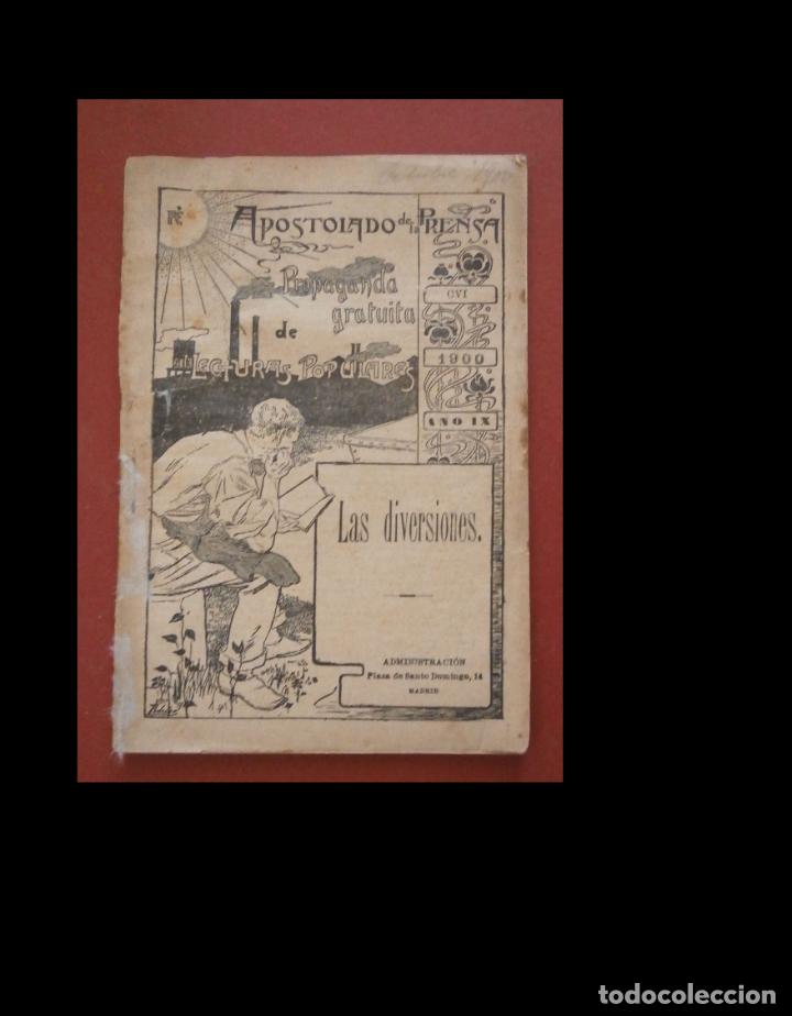 Libros antiguos: Las diversiones. El Apostolado de la Prensa. - Foto 1