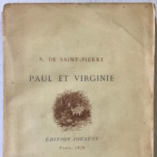 Libros antiguos: PAUL ET VIRGINIE. PRÉCÉDÉ D'UNE ÉTUDE SUR LE ORIGINES DE PAUL ET VIRGINIE PAR S. CAMBRAY.