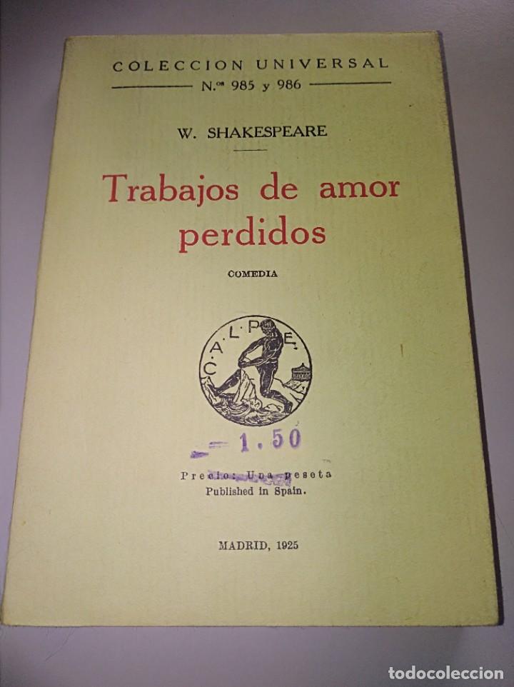 Libros antiguos: Trabajos de amor perdidos - Foto 1