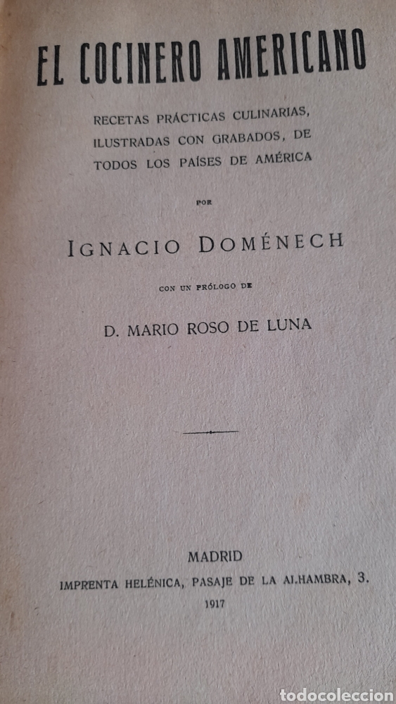 Libros antiguos: El cocinero americano de Ignacio Domenech - Foto 3