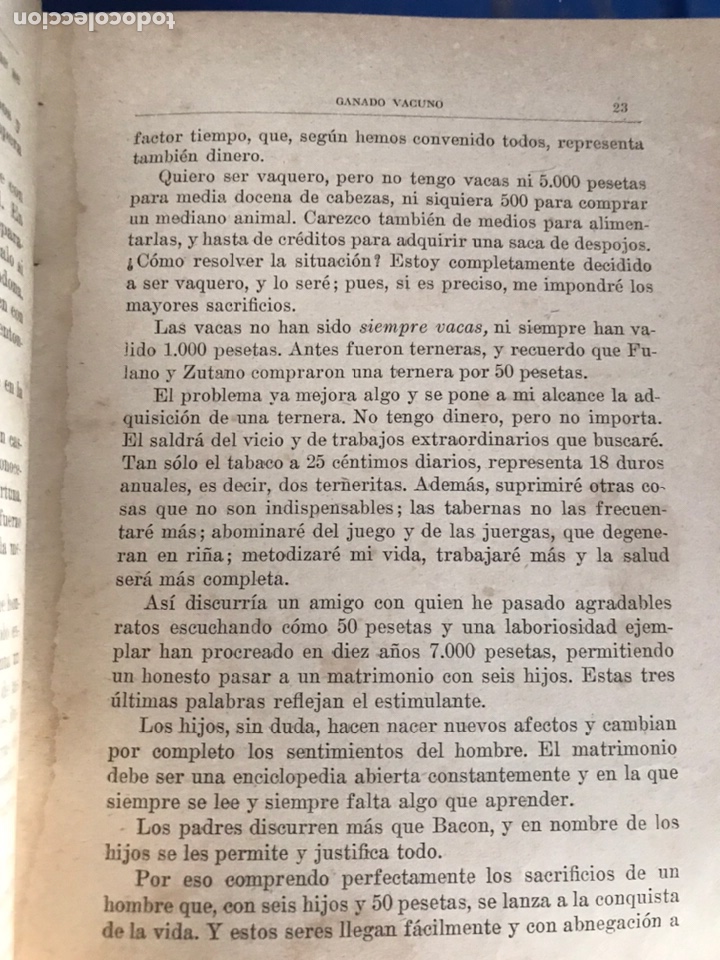 Libros antiguos: Ganado Vacuno. Santos Ar&aacute;n. 1918 - Foto 4