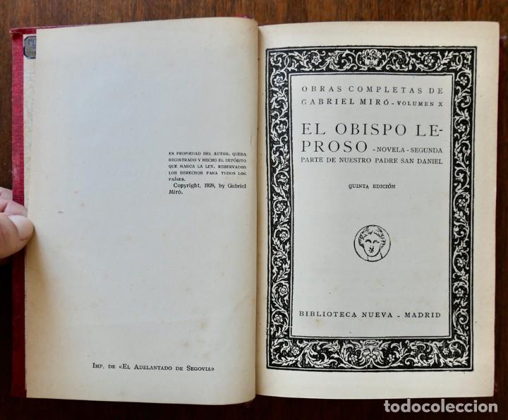 Libros antiguos: DEL OBISPO LEPROSO- GABRIEL MIRÓ - 1928