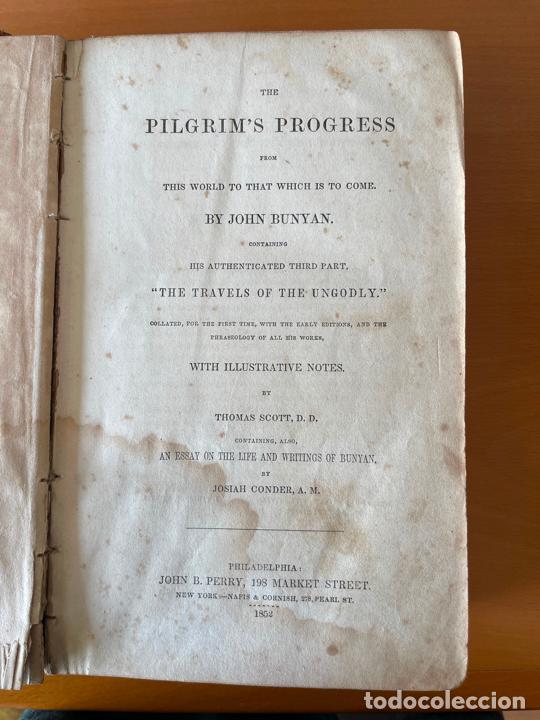 Libros antiguos: The Pilgrim&acute;s Progress / John Bunyan - 1852 * NOVELA ALEG&Oacute;RICA * - Foto 8