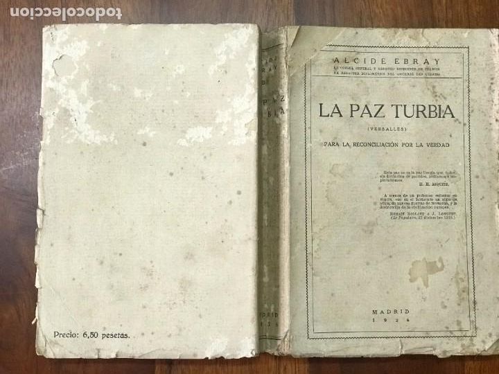 Libros antiguos: Alcide Ebray. La Paz Turbia, Madrid 1926. - Foto 4