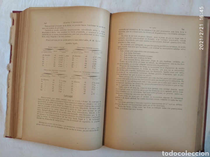 Libros antiguos: HILADURA Y TISAJE - Foto 5