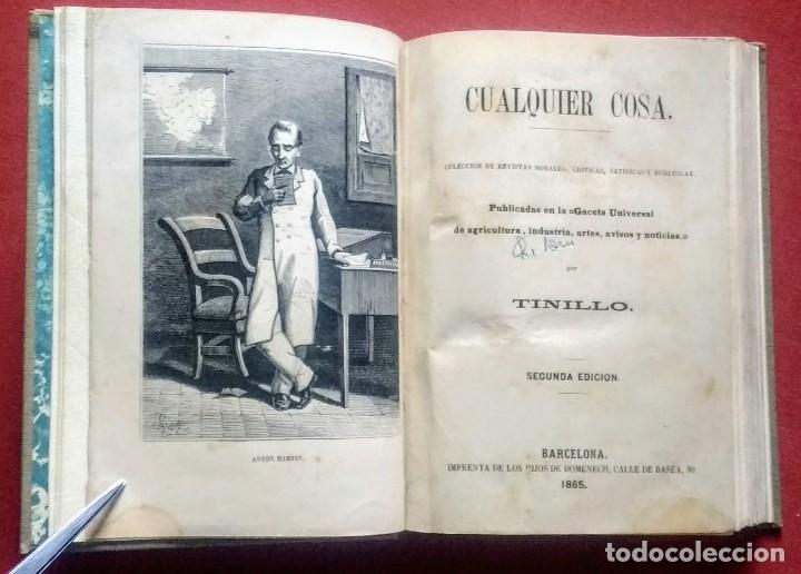 Libros antiguos: CUALQUIER COSA - I Y II - TINILLO - 1865. - Foto 1